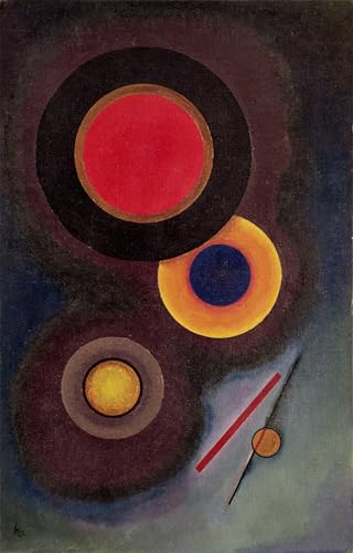 Impression d'affiches Kandinsky haut de gamme - Toile Composition cercles 60x90