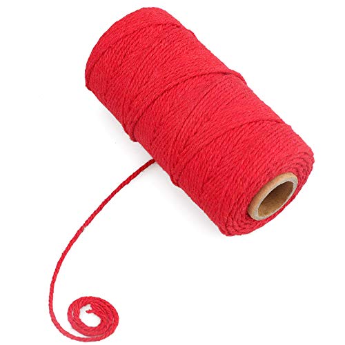 Image of jijAcraft Red Twine String, 328 Feet Valentine's Day Bakers Twine String, 2MM Heavy Duty Packing String for Valentine's Day DIY Crafts, Present Decoration, Gift Wrapping, Craft Wrapping