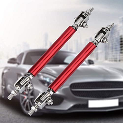 Aramox Car Bumper Protector, 2Pcs 75Mm Universal Car Front Rear Bumper Protector Lip Rod Splitter Strut Tie Bar Support (Red) #TOP3
