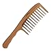 Wide Tooth Wooden Comb Handmade - Natural Vintage Style Wide Tooth Comb for Curls Gentle Styling - Anti-Static Wood Hair Combs For Women Detangling (Wide-tooth)
