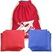 EXERCISE N PLAY Premium Weather Resistant Official Size ACA Regulation Duck Cloth Cornhole Bags(Set of 8) for Cornhole Bean Bags Toss Game,Red &Blue,Includes Shoulder Bag