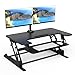 Mount-It! Standing Desk Converter with Bonus Dual Monitor Mount Included - Height Adjustable Stand Up Desk - Wide 36 Inch Sit Stand Workstation with Gas Spring Lift- Black (MI-7934)