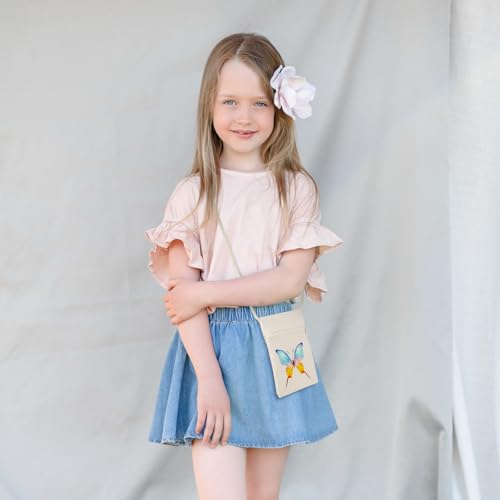 Lvefyti 12 Stück Stoffbeutel zum Bemalen für Kinder, 17×13cm Kinder Umhängegeldbeutel mit 12 Farbe Stiften & 4 Malschablonen, DIY Beige Brustbeutel für Geburtstagsfeier Schule Feier