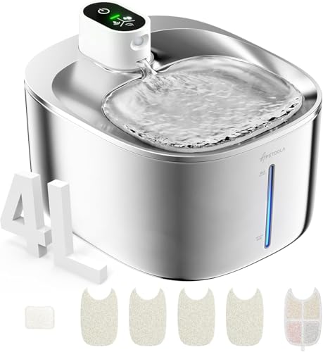 Fuente para mininos Acero Inoxidable, Bebedero mininos, 4L Fuente...