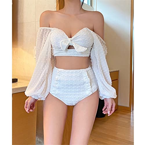 Bikini haute taille gainant avec manches longues pour dissimuler les bras
