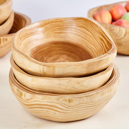 Cuenco de madera Mimoqk para ensalada y bandeja de aperitivos 4