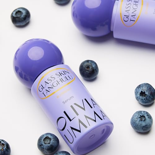 OLIVIAUMMA Olivia Umma Glass Skin Tanghulu Blueberry Serum – Anti Aging Korean Face Serum with Niacinamide & Vitamin C, B, A, E – Brightening & Hydrating Korean Skin Care for Face – 40ml