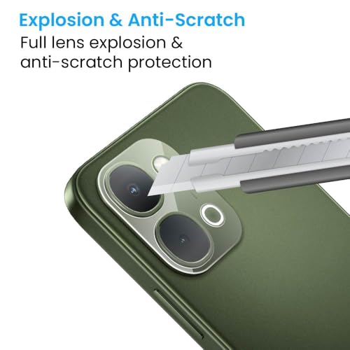 Image of FIRST MART Camera Lens for Vivo T5X | 9H Tempered Glass, Anti-Scratch, Case-Friendly, HD Clarity, Bubble-Free | Crystal Clear