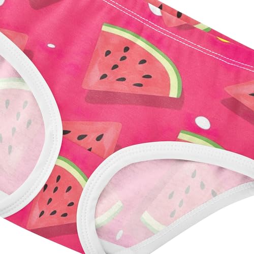 Cartoon Watermelon Slices Pink Panties Little Girl Toddler Girls Underwear Cotton Fun Kids Briefs Undies 2t4