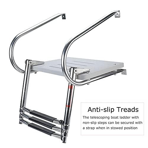 Échelle de plateforme de bain 3 étapes inox pour bateau - 4