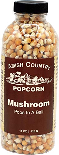 Amish Country Popcorn | 14 oz Bottle | Mushroom Popcorn Kernels | Old Fashioned with Recipe Guide (14 oz Bottle)
