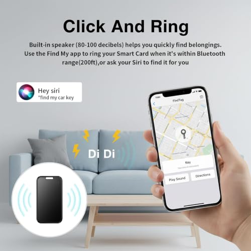 Image of 2 Pack Wallet Tracker Card[Apple MFi Certified] Work with Find My(iOS Only)