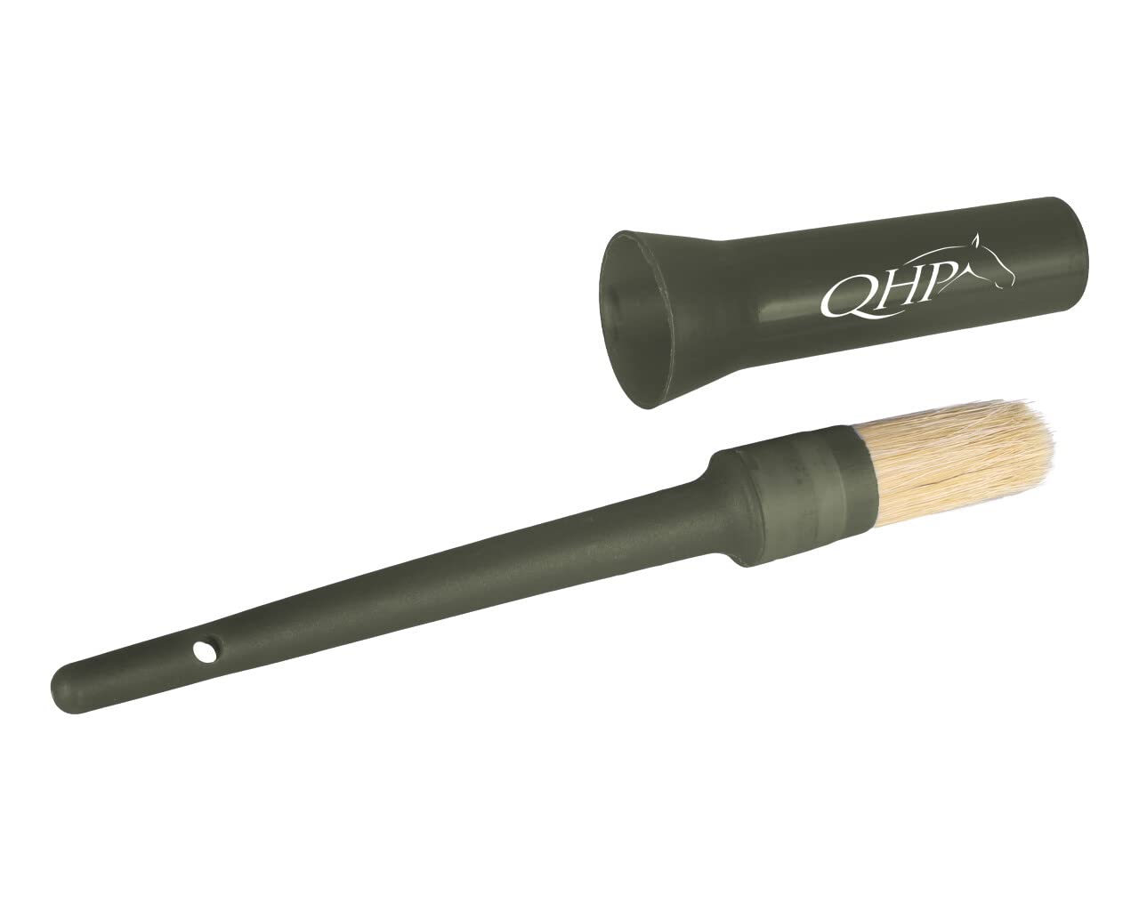 QHP Pincel para pezuñas con tapa Color (verde oliva)