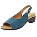 Sandalias Compensé Mujer Solde Sandalias para mujer elegantes y cómodas de punta abierta y sandalias de tacón grueso Zapatos Confort Cher, azul claro, 40 EU