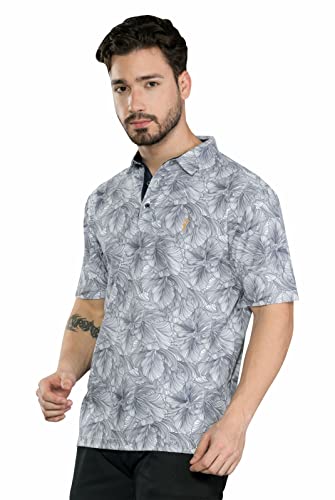 STELLERS Men's & Boys Printed Stylish Cotton Regular Fit Solid Polo Neck T-Shirt Ultra Soft Half Sleeves