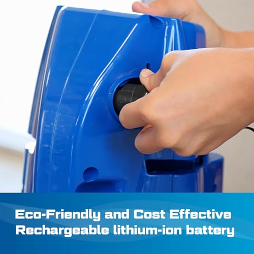 POOL BLASTER Millennium Cordless Pool Vacuum for Above Ground Pools w/Pole Set, High Capacity, Strong Suction, Handheld Rechargeable Swimming Pool Vacuum for Inground Pools, Hoseless, by Water Tech