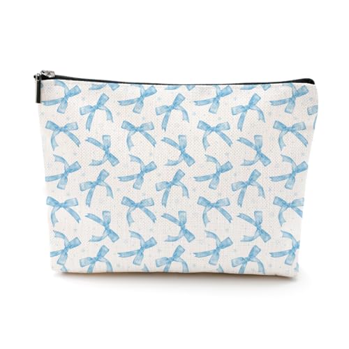Coquette Makeup Bag Trendy Teen Girls Gifts Blue Bow...
