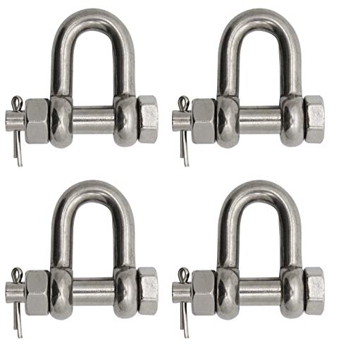 Featured Product Extreme Max 3006.8363.4 BoatTector Stainless Steel Bolt-Type Chain Shackle - 1", 4-Pack