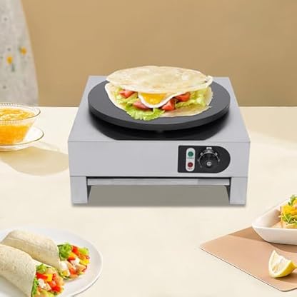 Crepes Maker Elektrischer, 3KW Crepeseisen Crepesplatte Crepesgerät mit Holzspatel, Schubladen-Heizung, Antihaft-Pancake Maker, Crepes Maker Kommerziell – Bild 5