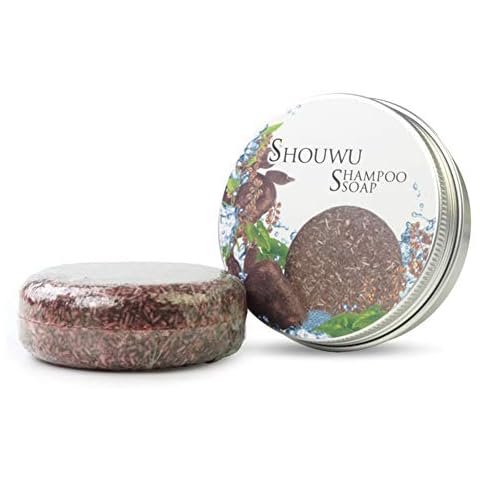 NSSTAR Handmade Shampoo Soap,Polygonum Multiflorum Hair Vegan Shampoo Bar Hair Cleaning and Moisturising for Dry & Damaged Hair 55g Cover