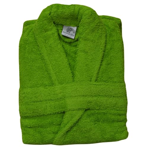 BLANCO NUMERO UNO Albornoz Unisex Trobador Calypso de Algodón 100% - 500 gr - Verde Pistacho (XL)