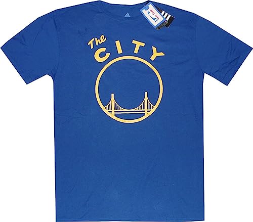 T-shirt Golden State Warriors The City adidas bleu roi coupe ajustée pour fan de basketball