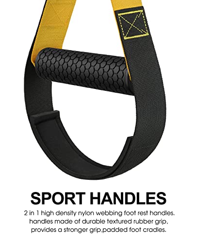 Home Resistance Training Kit, Workout Straps For Home Gym, Resistance Trainer Exercise Straps With Handles, Bodyweight Workout Bands For Full-Body Strength Training #TOP3