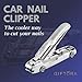 Car Shaped Nail Clipper - Premium Metal Fingernail Clipper with Filer - Fun & Durable Grooming Tool for Men, Husband, Kids - Unique Birthday Gift Idea, Stocking Stuffer - Packed in Tin Box (Silver)