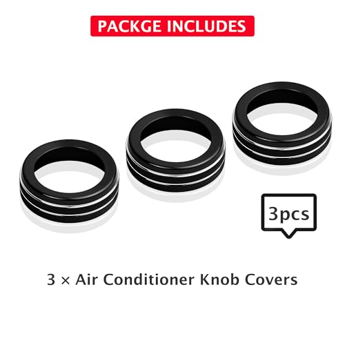 for 2026 Honda Passport & 2023-2026 Honda Pilot Accessories - 3-Pieces Aluminum Alloy Air-Conditioning Knob Cover Trims Set (Black) - DvlynAuroa by DvlynAuroa - Image 6