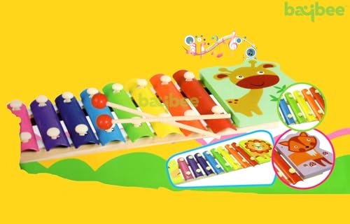 Image of Baybee Baby Musical Toy Xylophone Piano Set for Kids | Colorful Sound Keyboard Instrument for Early Learning, Motor Skills & Hand Eye Coordination | Educational Gift for Boys & Girls (Fox)