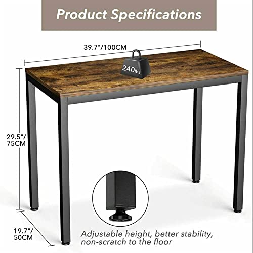 IBONSON Desk Organizers 40 Inch Laptop Desktop Computer Desk Modern Office Study Workstation Writing Desk with Adjustable Floor Protector Standing Desk