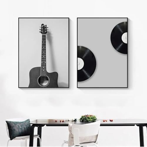 Impressions d'art de musique vintage minimaliste toile 50x70