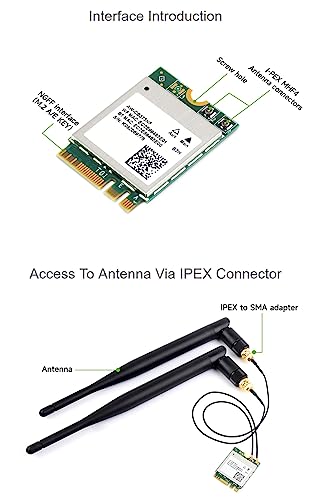 AW-CB375NF Dual-Band Wireless NIC 2.4G/5GHz Dual-Band WiFi 5 Bluetooth 5.0, RTL8822CE-CG Core miniatura 6