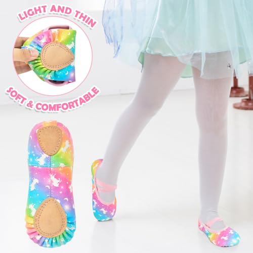 Ballet Shoes for Girls Toddler Dance Practice Ballet Slippers Soft PU Leather Flats Shoes for Kid Sole Yoga Gymnastics3