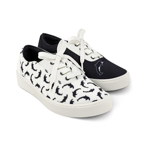 Image of Hot Chocolate Design All-Day Women's Lace-Up Sneakers | Canvas Upper, Cushioned Footbed with Arch Support, Flexible Rubber Outsole, Vegan Construction, Casual Everyday Sneakers