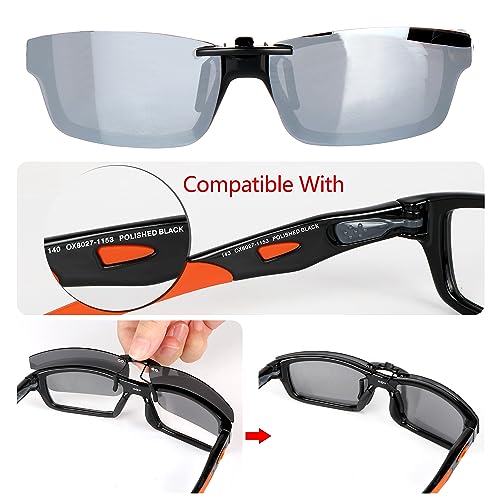Image of Polarized CLIP-ON Sunglasses for Oakley Crosslink OX8027 53x17