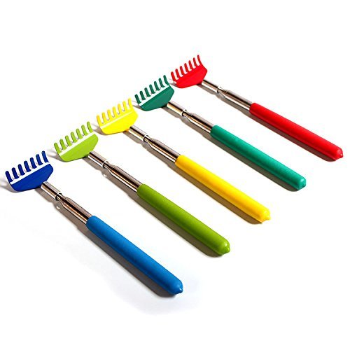 Bhbuy Retractable Back Scratchers Telescoping Extendable Body Massager Tools,Stainless Steel with Non Slip