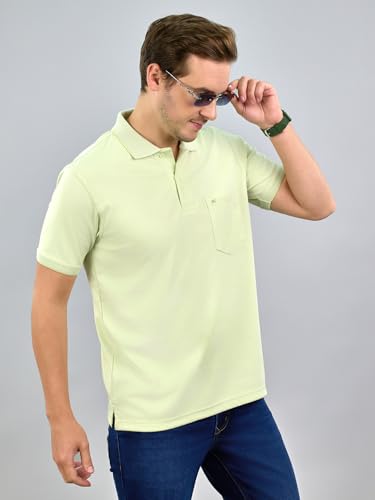 Image of Monte Carlo Mens Regular Fit Half Sleeve Solid Polo Neck T-Shirt (Pack of 1)