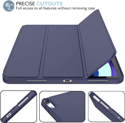 Image of TechTrendz for iPad Air 11 inch Cover M3 /M2 (2025 /2024) Case with Pencil Holder, Smart Cover with Protective Trifold Stand, Auto Wake /Sleep - Blue