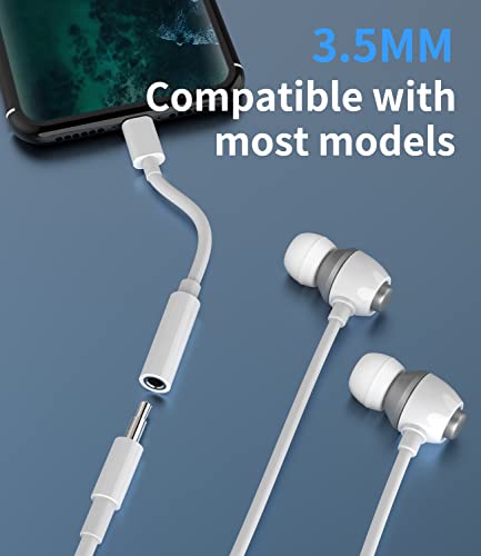 Lightning to 3.5mm Adapter(2pack)for iPhone 14 Aux Headphone Audio Jack Cable Adaptor for Apple MFi Certified Lighting Cord Earphones Port Connector Car Splitter for iPad Dongle Accessories converter