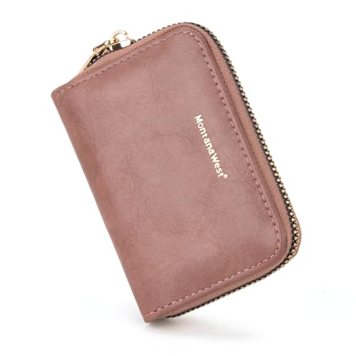 Image of Montana West Rfid Card Holder For Women Compact Credit Card Case Small Card Wallet with Zipper For Female Ladies Lightweight & Easy to Carry