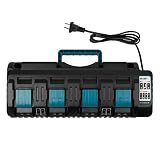 4-Port Rapid Battery Charger DC18SF for Makita Tools 14.4V-18V LXT Li-ion Battery BL1815 BL1820 BL18