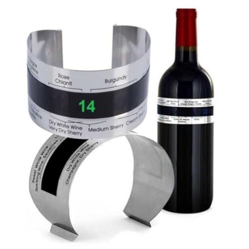 Recopilación de Termómetros para vino que puedes comprar esta semana. 49 ABOOFAN Termómetro Digital Para Vino Pulsera De Acero Inoxidable Medidor De Temperatura Botella Herramienta De Cocina Reutilizable Portátil