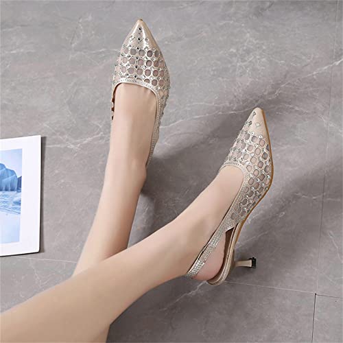 Chaussures d'été dorées à strass parfaites pour vos soirées chic - 5