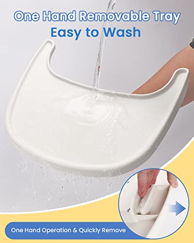 Baby High Chair For Babies And Toddlers, [ 360° Swivel ] 3-In-1 Wooden Baby Feeding High Chair, Toddler Infant High Chairs, Save Space/Easy To Clean/One-Min Assemble #TOP6