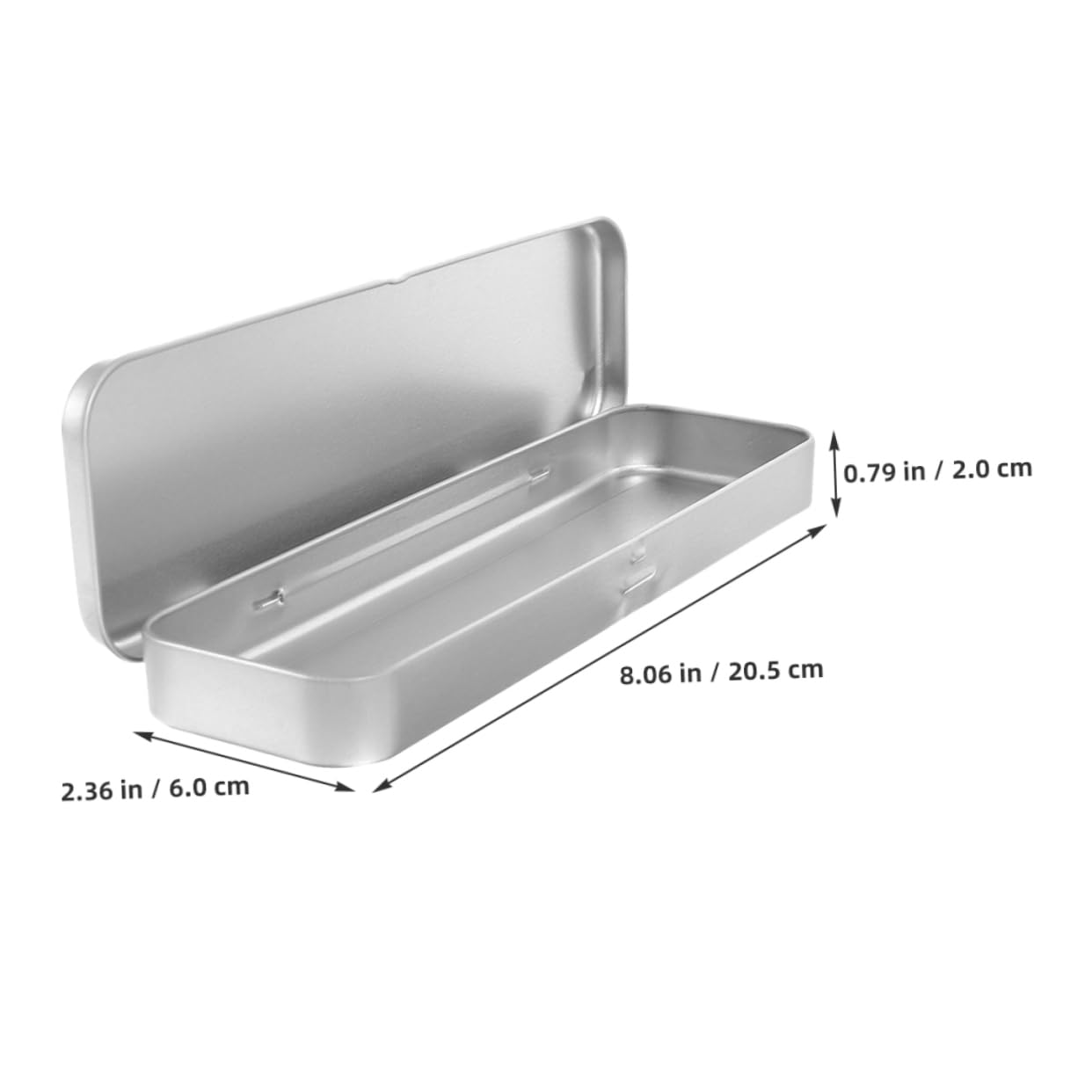 Astuccio Organizer Scuola in Latta Argento 6 Pezzi, Elegante | Festa Scuola Decor, Portatile e Resistente All'acqua, per Gomme e Articoli di Cancelleria
