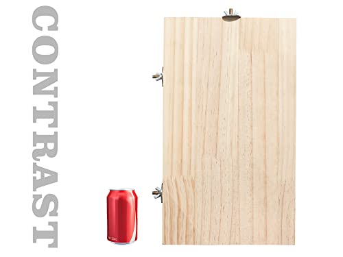 Plataforma de suporte de poleiro de pássaro grande de 40 cm x 26 cm, acessórios de gaiola de madeira