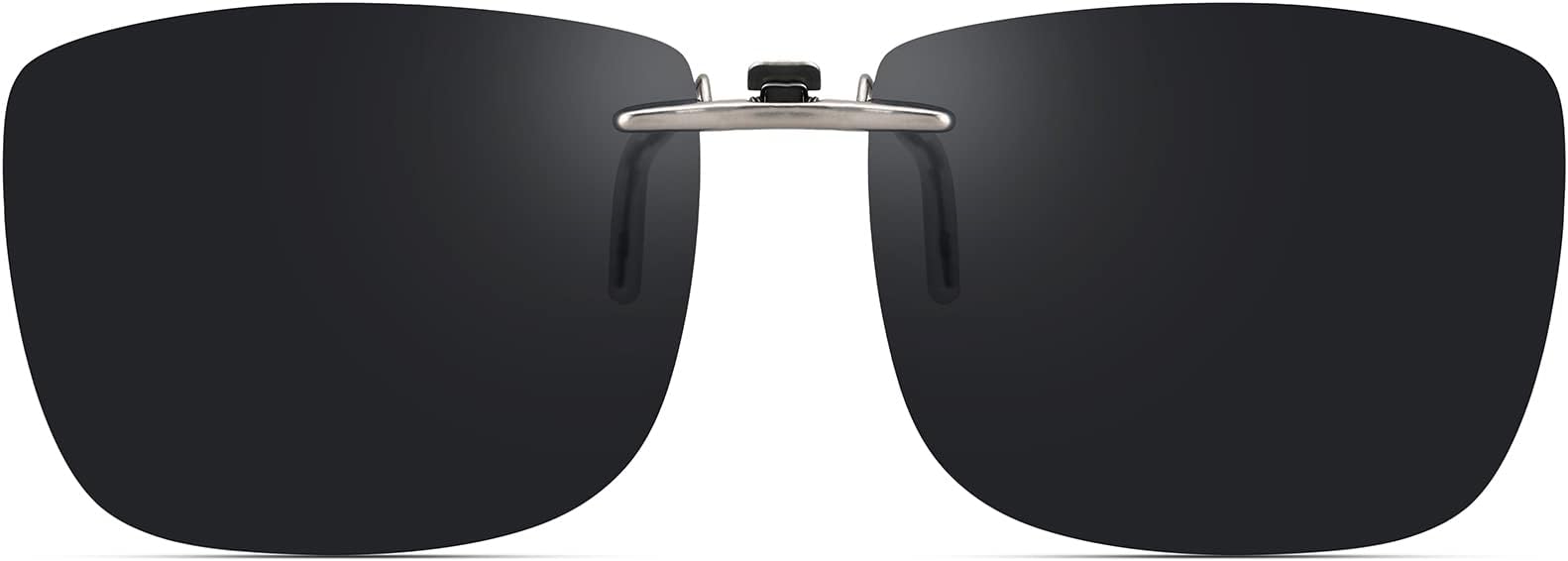 Polarized Clip On Sunglasses Over Prescription Glasses Men Women Compact Fit Non-Flip Up