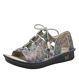 Alegria Womens Valerie Woven Wonder Leather Sandal 9.5-10 M US