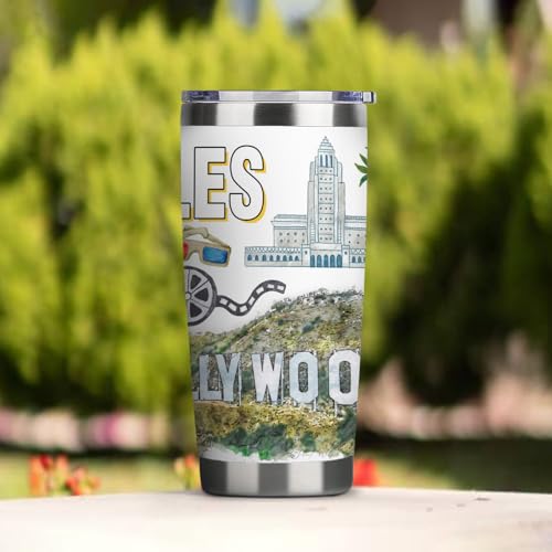 Image of City Travel Mug for City Lover,20oz Double Wall Tumbler Vacuum Insulated Stainless Steel Coffee Cups (Los Angeles)